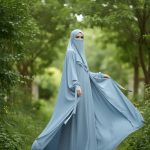 Elegant Georgette Butterfly Abaya – Full 4-Piece Set + Free Gift