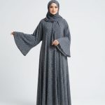 Elegant Daily Wear Printed Gown Abaya – Premium Soft Fabric | Free Flower