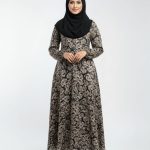 Elegant Daily Wear Printed Gown Abaya – Premium Soft Fabric | Free Flower