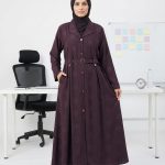 Stylish Button-Down Abaya + FREE Rose & Crown 🌹👑 | Elegant Office Wear