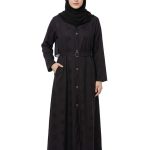 Stylish Button-Down Abaya + FREE Rose & Crown 🌹👑 | Elegant Office Wear