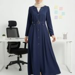 Stylish Button-Down Abaya + FREE Rose & Crown 🌹👑 | Elegant Office Wear