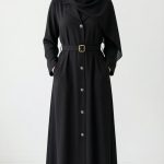 Stylish Button-Down Abaya + FREE Rose & Crown 🌹👑 | Elegant Office Wear