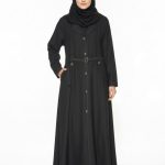 Stylish Button-Down Abaya + FREE Rose & Crown 🌹👑 | Elegant Office Wear